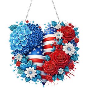 Eiflow DIY Hanging Diamond Art Painting Chicken Lady, Acrylic Diamonds Painting Pendant Board Kit, 5D Double Sided Gem Art Ornament Kit for Adults in Kuwait