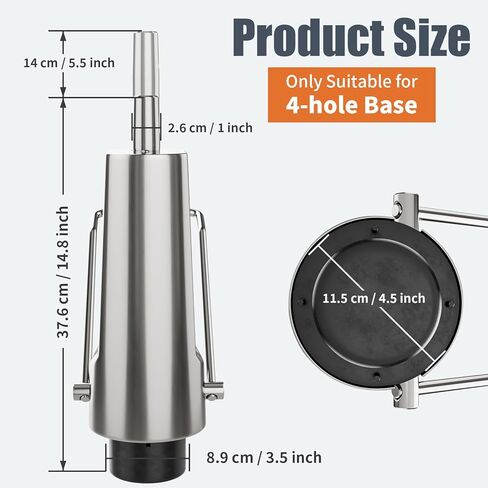 مضخة هيدروليكية بديلة لكرسي الحلاقة - ارتفاع قابل للتعديل 5.5 بوصة، سعة الوزن 440 رطل/200 كجم، مضخة هيدروليكية بديلة لكرسي صالون التجميل بأربعة مسامير، جزء بديل لمعظم كراسي التصميم القياسية in Kuwait