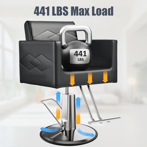 مضخة هيدروليكية بديلة لكرسي الحلاقة - ارتفاع قابل للتعديل 5.5 بوصة، سعة الوزن 440 رطل/200 كجم، مضخة هيدروليكية بديلة لكرسي صالون التجميل بأربعة مسامير، جزء بديل لمعظم كراسي التصميم القياسية in Kuwait