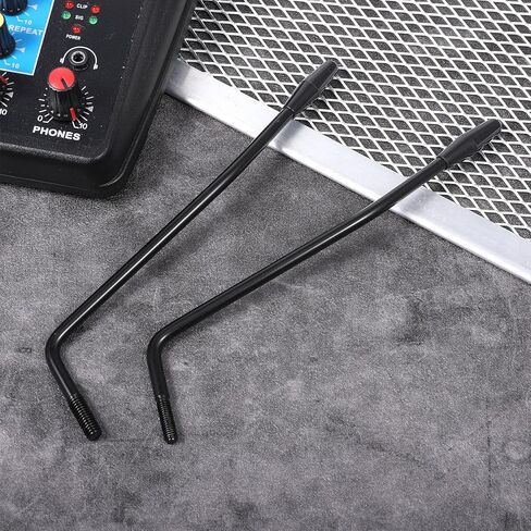 2PCS Thread Tremolo Arm, Electric Guitar Tremolo Arm, 5mm and 6mm Thread Whammy Bar with Tip, Metal Single Tremolo System, Black in Saudi Arabia