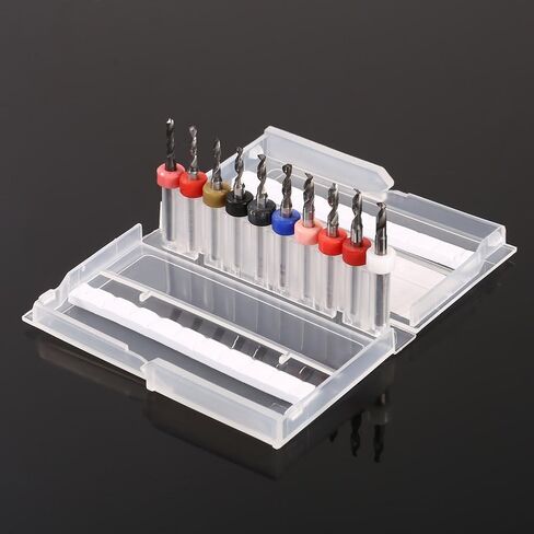 PCB Mini Micro Drill Bits Set, Cemented Carbide 10pcs 2.1mm - 3.0mm CNC Precision Cutting - Sharp Cutting, Large Scrap Discharge, Ideal for PCB, SMT, Jewelry Repair in Saudi Arabia