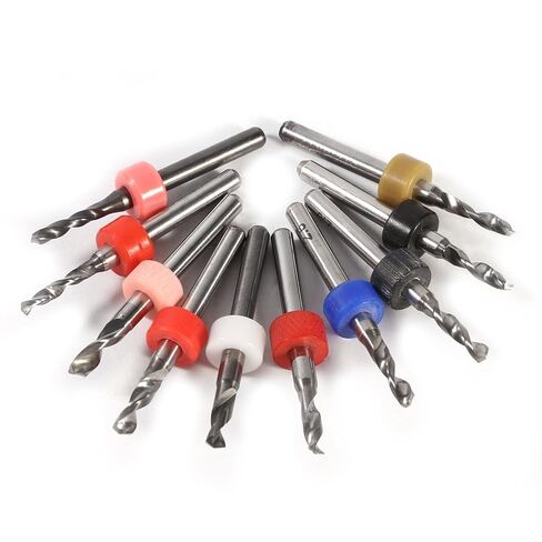 PCB Mini Micro Drill Bits Set, Cemented Carbide 10pcs 2.1mm - 3.0mm CNC Precision Cutting - Sharp Cutting, Large Scrap Discharge, Ideal for PCB, SMT, Jewelry Repair in Saudi Arabia