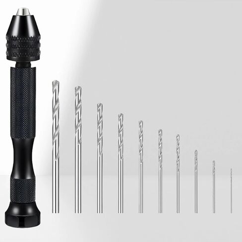 1PCS Micro Drill Bit Set, Pin Vise Hand Drill Manual Jewelry Micro Rotary Craft for Jewelry Making, Resin, Wood, Plastic in Saudi Arabia