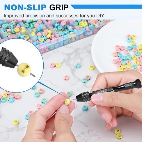 1PCS Micro Drill Bit Set, Pin Vise Hand Drill Manual Jewelry Micro Rotary Craft for Jewelry Making, Resin, Wood, Plastic in Saudi Arabia