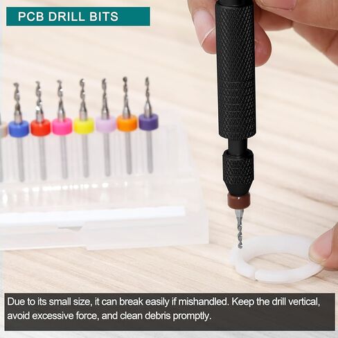 Micro Drill Bit Set, 10pcs Tungsten Drill Bits (1.1-2.0mm) for Jewelry, Models, Crafts, PCB, Hobby & Small Drilling Projects in Saudi Arabia