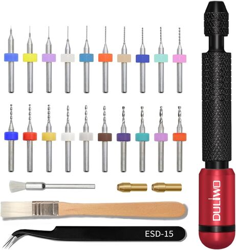 Micro Drill Bit Set, 10pcs Tungsten Drill Bits (1.1-2.0mm) for Jewelry, Models, Crafts, PCB, Hobby & Small Drilling Projects in Saudi Arabia