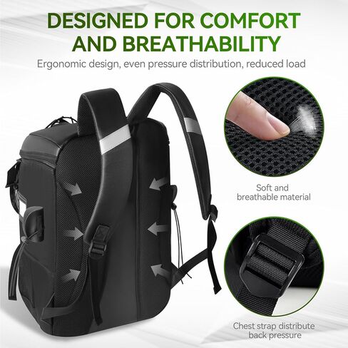 حقيبة لاكروس مع حامل خوذة وحجرة مربط جيدة التهوية، حاملان للعصا وفصل رطب/جاف، حقيبة ظهر لاكروس متينة مقاومة للماء، مقاس 20 × 14 × 9 بوصة هدية مثالية لاكروس للأولاد والبنات in Kuwait