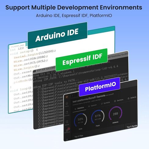 شاشة ELECROW ESP32 مقاس 800×480، شاشة لمس HMI متقدمة ESP32 IPS مقاس 5 بوصات مع حافظة أكريليك، تدعم تفاعل الكلام AI، معالج ثنائي النواة 32 بت LX7، حتى 240 ميجا هرتز، متوافق مع Arduino، ESP-IDF in Kuwait