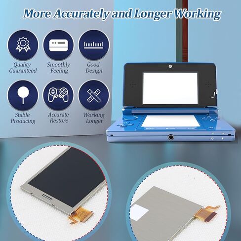 YWLRONG for Nintendo 3DS Bottom LCD Display and Touch Screen Replacement for Nintendo 3DS Screen Digitizer Glass Repair Assembly Accessories Part with Repair Tools in Kuwait