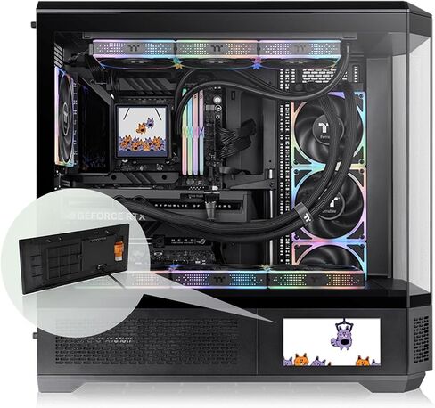 Thermaltake View 600 TG 6.0 Inch LCD Screen Panel Kit; LCD and Panel; 1480x720p; TTRGBPlus 3.0 Supported; Type-C to USB (9-Pin); in Saudi Arabia