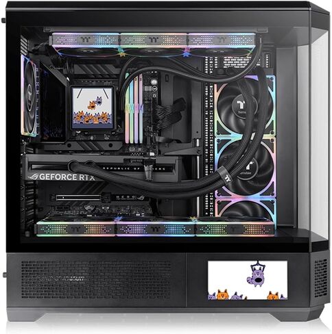 Thermaltake View 600 TG 6.0 Inch LCD Screen Panel Kit; LCD and Panel; 1480x720p; TTRGBPlus 3.0 Supported; Type-C to USB (9-Pin); in Saudi Arabia