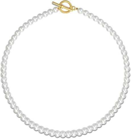 Layered Pearl Necklace for Women Pearl Choker Chain Necklaces in Kuwait