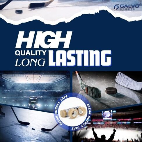 Clear Hockey Tape 10 Pack, 25mm x 25m, Strong Adhesive Hockey Sock Tape for Shin Guards, No Residue, Durable Grip Tape in Kuwait