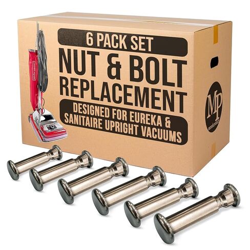 MP Maresh Products Nut and Bolt Replacement for Eureka and Sanitaire Upright Vacuum Cleaner Round Handle, Durable Threaded Fitting NPT - Vacuum Replacement Parts - Chrome-Plated Steel (6 Pack) 53198-1 in Kuwait