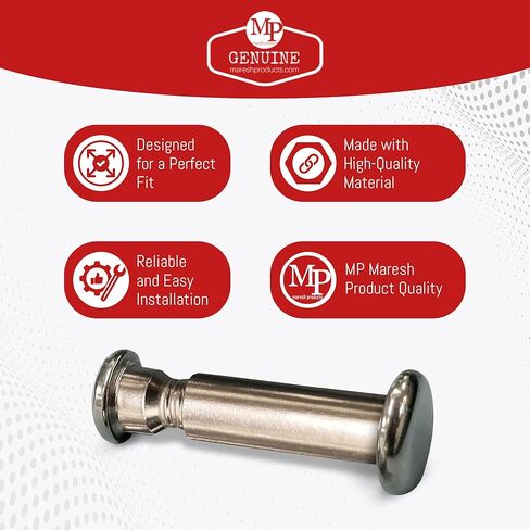 MP Maresh Products Nut and Bolt Replacement for Eureka and Sanitaire Upright Vacuum Cleaner Round Handle, Durable Threaded Fitting NPT - Vacuum Replacement Parts - Chrome-Plated Steel (6 Pack) 53198-1 in Kuwait