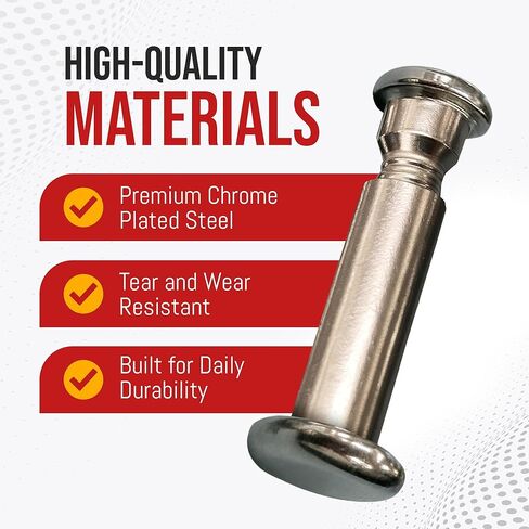 MP Maresh Products Nut and Bolt Replacement for Eureka and Sanitaire Upright Vacuum Cleaner Round Handle, Durable Threaded Fitting NPT - Vacuum Replacement Parts - Chrome-Plated Steel (6 Pack) 53198-1 in Kuwait