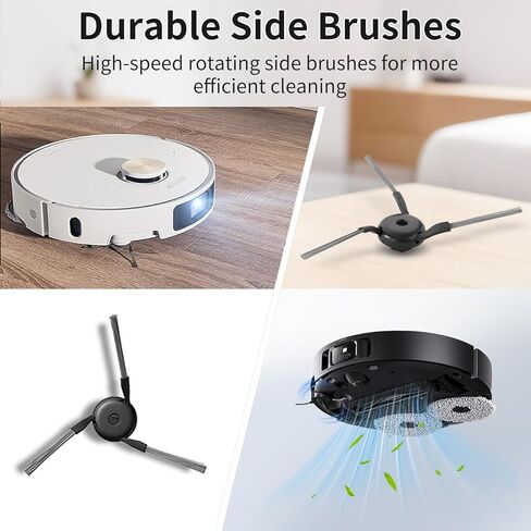 مجموعة ملحقات L40 Ultra متوافقة مع مكنسة Dreame X40 Ultra/X40 Master/MOVA P10/P50 Pro Ultra Robot، 2 فرشاة رئيسية، 4 وسادات قماش ممسحة، 6 فرش جانبية، 4 مرشحات HEPA، 6 كيس غبار، 1 أداة تنظيف in Kuwait