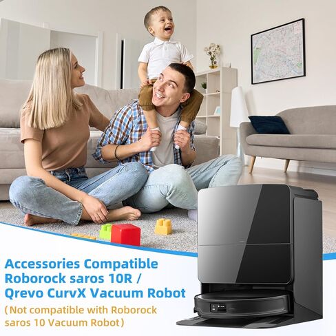 28 حزمة من الملحقات لروبوروك ساروس 10R / Qrevo CurvX/Qrevo Curv 2 Pro Vacuum Robot، استبدال 4 فرش رئيسية، 6 وسادات ممسحة، 6 أكياس غبار، 6 فرش جانبية، 4 فلتر، 1 فرشاة تنظيف، 1 مفك براغي in Kuwait