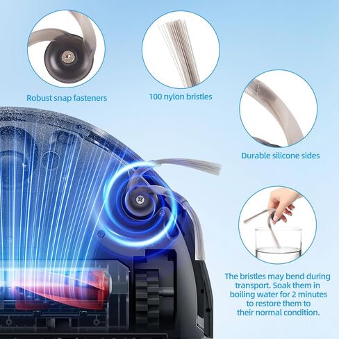 28 حزمة من الملحقات لروبوروك ساروس 10R / Qrevo CurvX/Qrevo Curv 2 Pro Vacuum Robot، استبدال 4 فرش رئيسية، 6 وسادات ممسحة، 6 أكياس غبار، 6 فرش جانبية، 4 فلتر، 1 فرشاة تنظيف، 1 مفك براغي in Kuwait