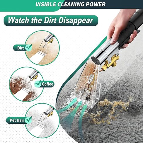 Shop Vac Extractor Kit، مجموعة أدوات شفط خرطوم المكنسة الكهربائية الرطبة، مع خط مائي بطول 50 قدمًا يحول مكنسة المتجر العالمية، إلى آلة تنظيف سجاد أوتوماتيكية احترافية، للمنزل والسيارة والمنسوجات in Kuwait