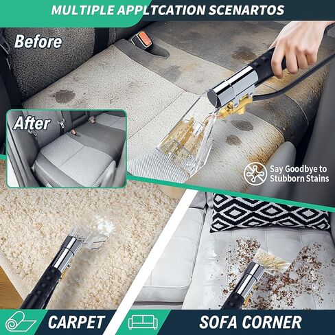 Shop Vac Extractor Kit، مجموعة أدوات شفط خرطوم المكنسة الكهربائية الرطبة، مع خط مائي بطول 50 قدمًا يحول مكنسة المتجر العالمية، إلى آلة تنظيف سجاد أوتوماتيكية احترافية، للمنزل والسيارة والمنسوجات in Kuwait