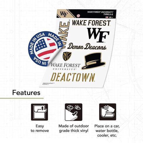 ملصق جامعة صبار الصحراء ويك فورست ملصق شيطان ديكونسر شارات الفينيل زجاجة مياه للكمبيوتر المحمول ورقة قصاصات السيارة T2 (النوع 2-2) in Kuwait