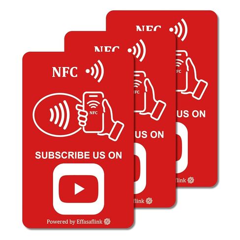 QR & NFC PVC Card for Small Business – Easy and Fast Access to Social Media Page for Customers – Perfect for Promoting Social Media Following - Compatible with Instagram - 3pcs in Kuwait