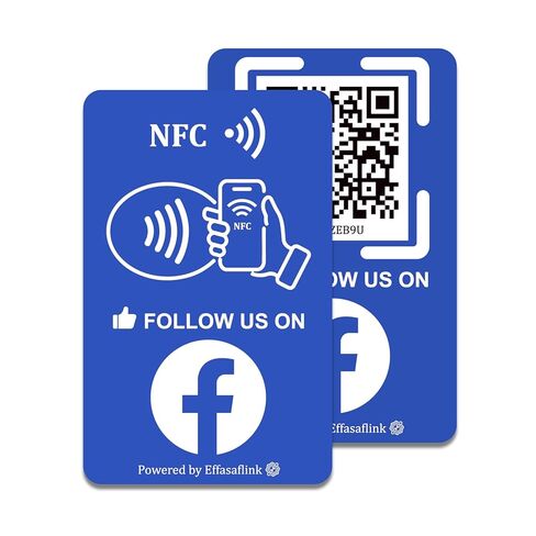 بطاقة QR وNFC PVC للشركات الصغيرة - وصول سهل وسريع إلى صفحة الوسائط الاجتماعية للعملاء - مثالية لتعزيز متابعة وسائل التواصل الاجتماعي - متوافقة مع Instagram - 3 قطع in Kuwait