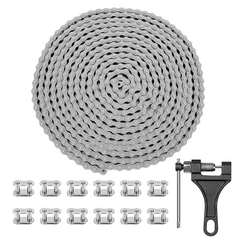 428 Roller Chain 20 Feet 478 Links, 08B Simplex Roller Chain for Chain Driven Sliding Gate Garage Openers, Extension 08B Metric Standard 428#, Includes Chain Breaker and 12 Connecting Links in Kuwait