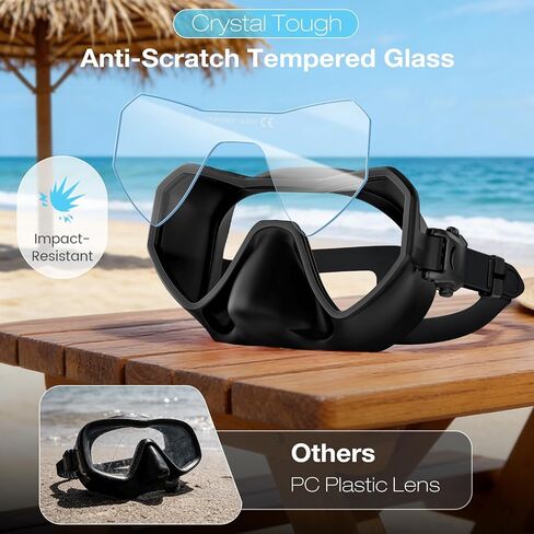 Swim Goggles with Nose Cover for Adults, Anti-Fog Diving Mask for Men Women, 180° Wide View, Leak-Proof Snorkeling Mask in Saudi Arabia