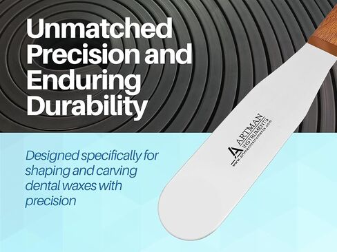ملعقة مختبر الأسنان من ARTMAN INSTRUMENTS - 8 بوصات 11R مستقيمة - أدوات خلط الجص والجينات من الفولاذ المقاوم للصدأ بمقبض خشبي لمختبرات الأسنان in Saudi Arabia