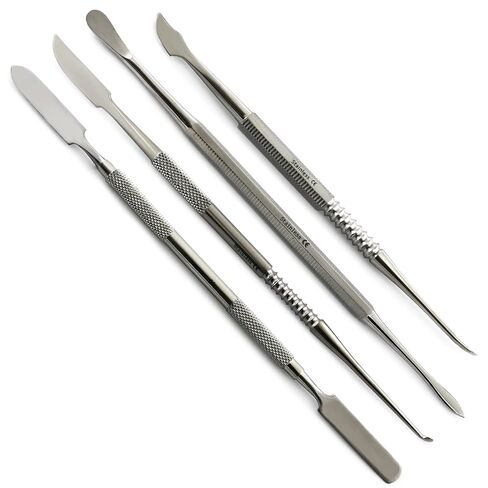 4 قطعة مجموعة كارفرز الأسنان زحلة بيل ليكرون الصبح خلط الاسمنت ملعقة سكين مكشطة أدوات المختبرات in Kuwait