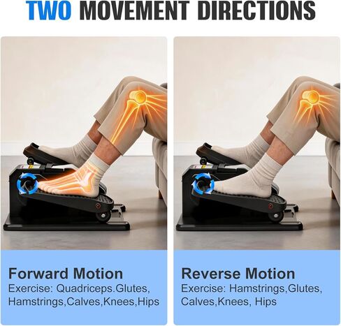 جهاز تمارين بيضاوي الشكل تحت المكتب من تابيكي، جهاز تمرين الساق البيضاوي الكهربائي لكبار السن مع جهاز تحكم عن بعد و12 سرعة، جهاز تمرين بدواسة كهربائي محمول هادئ للمنزل مع شاشة عرض in Kuwait