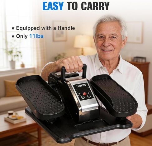 جهاز تمارين بيضاوي الشكل تحت المكتب من تابيكي، جهاز تمرين الساق البيضاوي الكهربائي لكبار السن مع جهاز تحكم عن بعد و12 سرعة، جهاز تمرين بدواسة كهربائي محمول هادئ للمنزل مع شاشة عرض in Kuwait