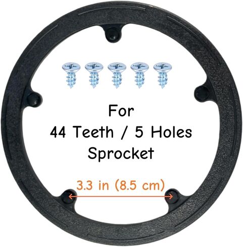 1 PCS 44 Teeth 8.5cm 5 Holes Bicycle Chain Wheel Cover with Screws Plastic Sprocket Guard Protector Accessories for Road Mountain Bikes in Kuwait