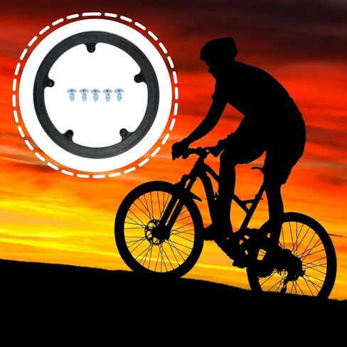 1 PCS 44 Teeth 8.5cm 5 Holes Bicycle Chain Wheel Cover with Screws Plastic Sprocket Guard Protector Accessories for Road Mountain Bikes in Kuwait