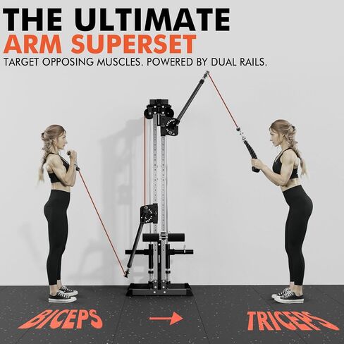 GMWD Cable Machine Home Gym, Wall Mount Functional Trainer with Dual Swivel Arms and 22 Adjustable Positions, All-in-One Cable Crossover Machine for Home in Kuwait