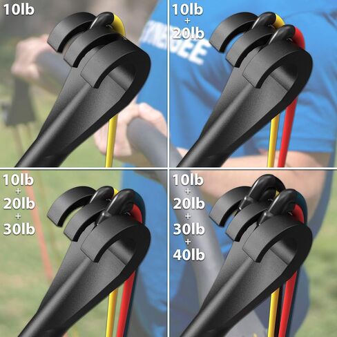Synergee Resistance Bow. Portable Home Gym with Resistance Bands and Bar System. Collapsible Resistance Bar with Handles. Full Body Workouts for Home, Travel or Outdoors. in Saudi Arabia