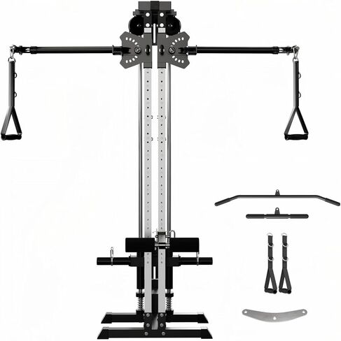 GMWD Cable Machine Home Gym, Wall Mounted Cable Machine with Dual Swivel Arms and 22 Adjustable Positions, All-in-One Cable Crossover Machine for Home Gym, Black in Kuwait