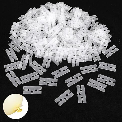 Giantree 200 Pcs Plastic Balloon Ties for Sealing, H Shape Bulk Balloon Ties for Wedding Party Christmas Birthday Decoration Fast Knot and Seal Balloons in Saudi Arabia