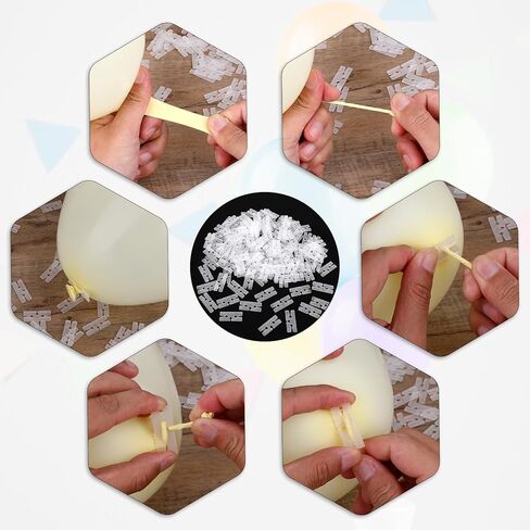 Giantree 200 Pcs Plastic Balloon Ties for Sealing, H Shape Bulk Balloon Ties for Wedding Party Christmas Birthday Decoration Fast Knot and Seal Balloons in Saudi Arabia