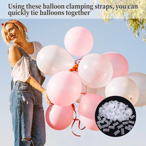 Giantree 200 Pcs Plastic Balloon Ties for Sealing, H Shape Bulk Balloon Ties for Wedding Party Christmas Birthday Decoration Fast Knot and Seal Balloons in Saudi Arabia