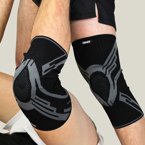 Tenace BJJ Knee Brace Grappling - Compression Knee Pad for Jiu Jitsu, MMA, Muay Thai, Wrestling, Judo - High Durability and Performance Unisex (Black, XX-Large) in Saudi Arabia
