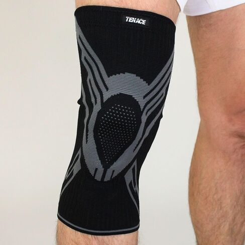Tenace BJJ Knee Brace Grappling - Compression Knee Pad for Jiu Jitsu, MMA, Muay Thai, Wrestling, Judo - High Durability and Performance Unisex (Black, XX-Large) in Saudi Arabia