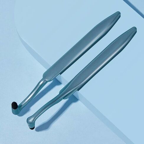 Plaque-Removing Manual Tooth Stain Cleaning Brush with L-Shaped Ergonomic Head - Portable Dental Care Tool for Deep Cleaning, Blue in Saudi Arabia