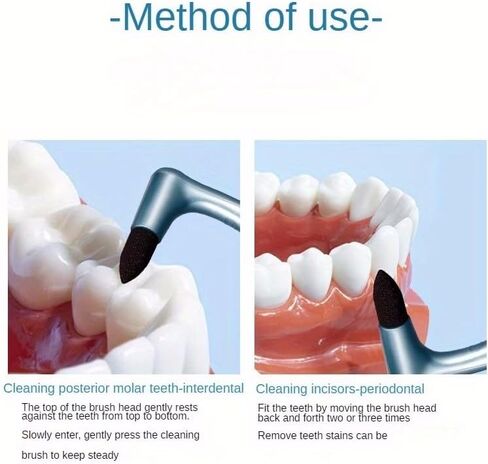 Plaque-Removing Manual Tooth Stain Cleaning Brush with L-Shaped Ergonomic Head - Portable Dental Care Tool for Deep Cleaning, Blue in Saudi Arabia