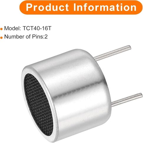 MECCANIXITY 4 Pcs Ultrasonic Module Distance Sensor TCT40-16T High Precision Distance Measuring Transducer Ultrasonic Sensor 4 Transmitters, Silver in Saudi Arabia