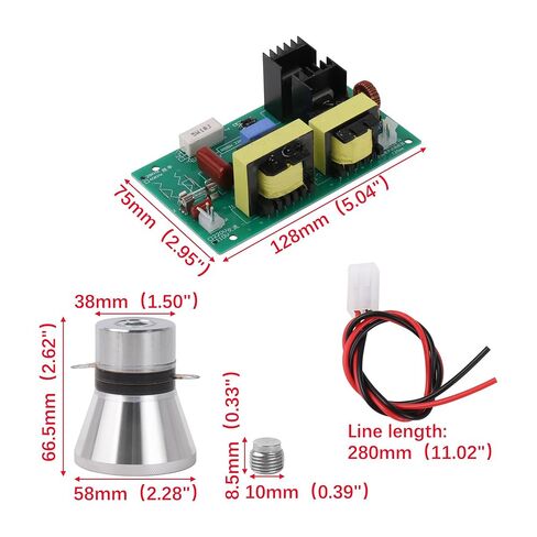 CNBTR 60W 28KHz Ultrasonic Transducer and Power Driver Board 100W 110V AC (with Cable) in Saudi Arabia
