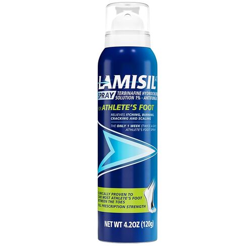 Lamisil Athlete's Foot Antifungal Spray, 1 Week Foot Fungus Treatment, Prescription Strength Terbinafine, Relieves, Treats & Prevents Recurrence, 4.2 oz (120 g) in Kuwait