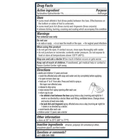 Lamisil Athlete's Foot Antifungal Spray, 1 Week Foot Fungus Treatment, Prescription Strength Terbinafine, Relieves, Treats & Prevents Recurrence, 4.2 oz (120 g) in Kuwait